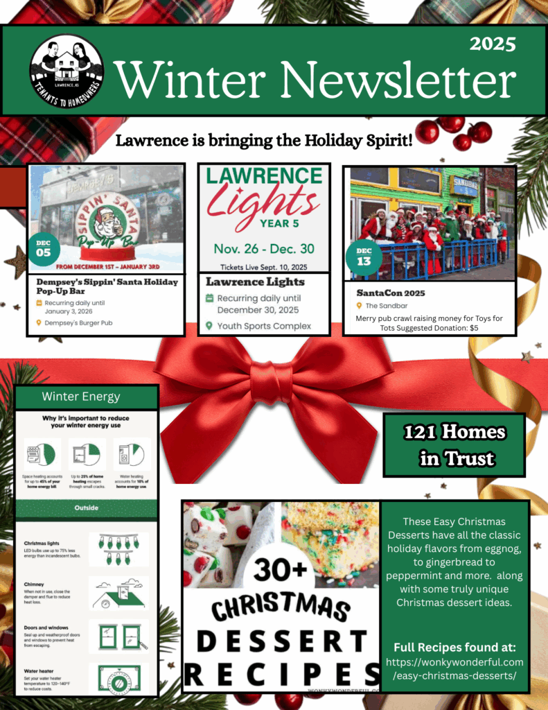 Holiday newsletter with festive recipes