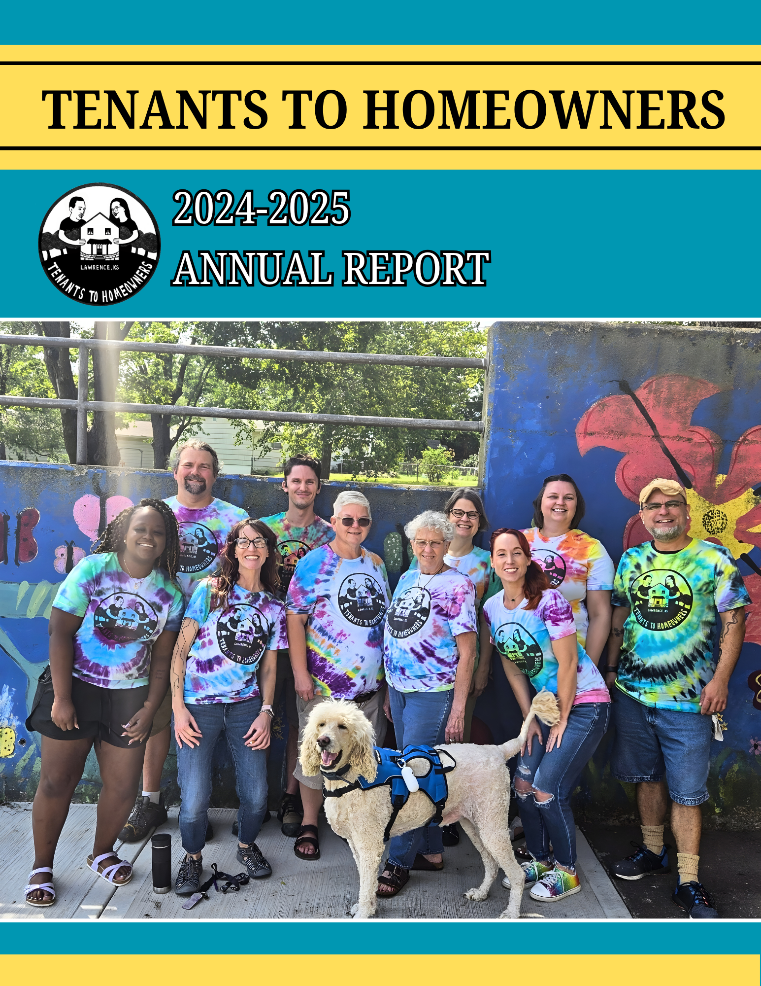 Cover of 2022-2023 Annual Report for Tenant to Homeowners in Lawrence, KS.
